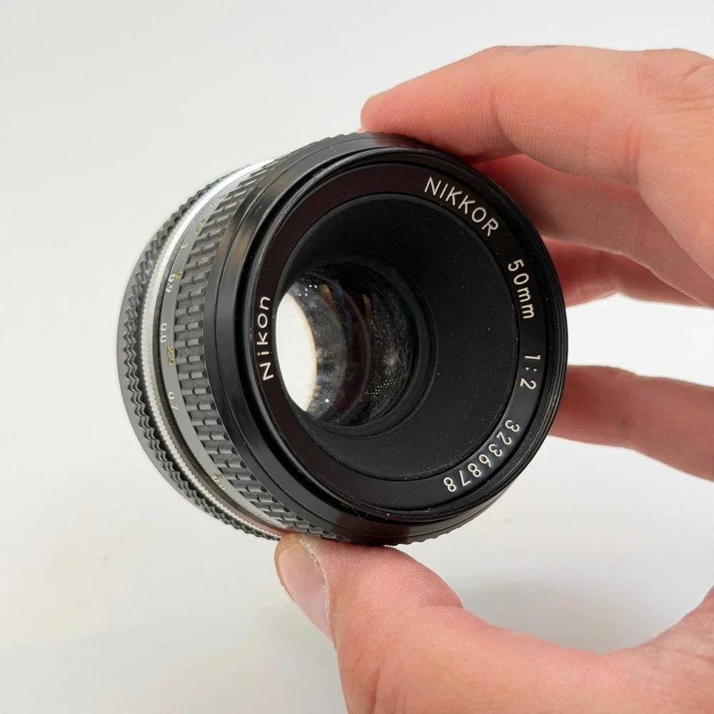 Nikon Nikkor 50mm 1:2 Manual Focus Lens F-Mount Vintage Japan 3236878 FUNGUS